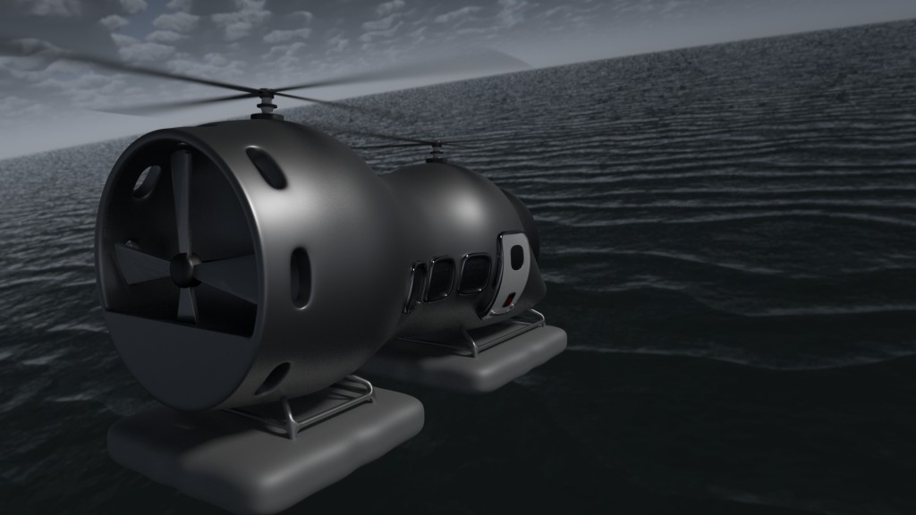Futuristic Helicopter preview image 3